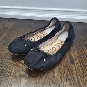 Sam Edelman Black Suede Ballet Flats Size 10